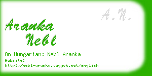 aranka nebl business card